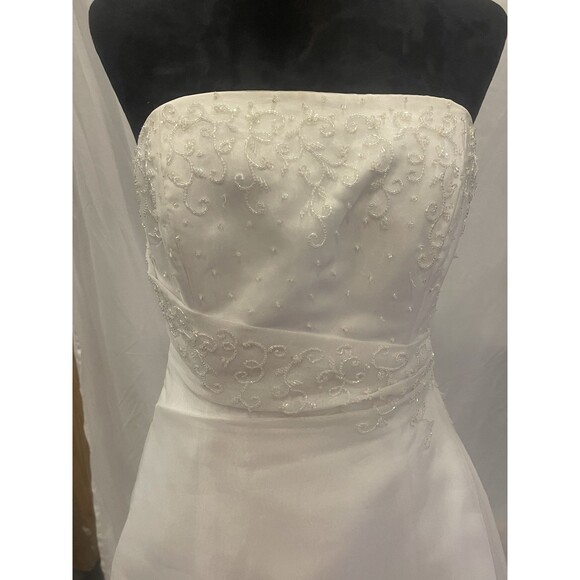 Memories By Maggie Sottero Wedding Gown Strapless with Modesty jacket 14 sequins - Picture 3 of 16